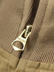 製品画像: 裏起毛 防寒 ウォッシュツイル コンバットジャケット 正面
詳細画像: TALON真鍮ジッパーとリブスタンドカラー ディテール