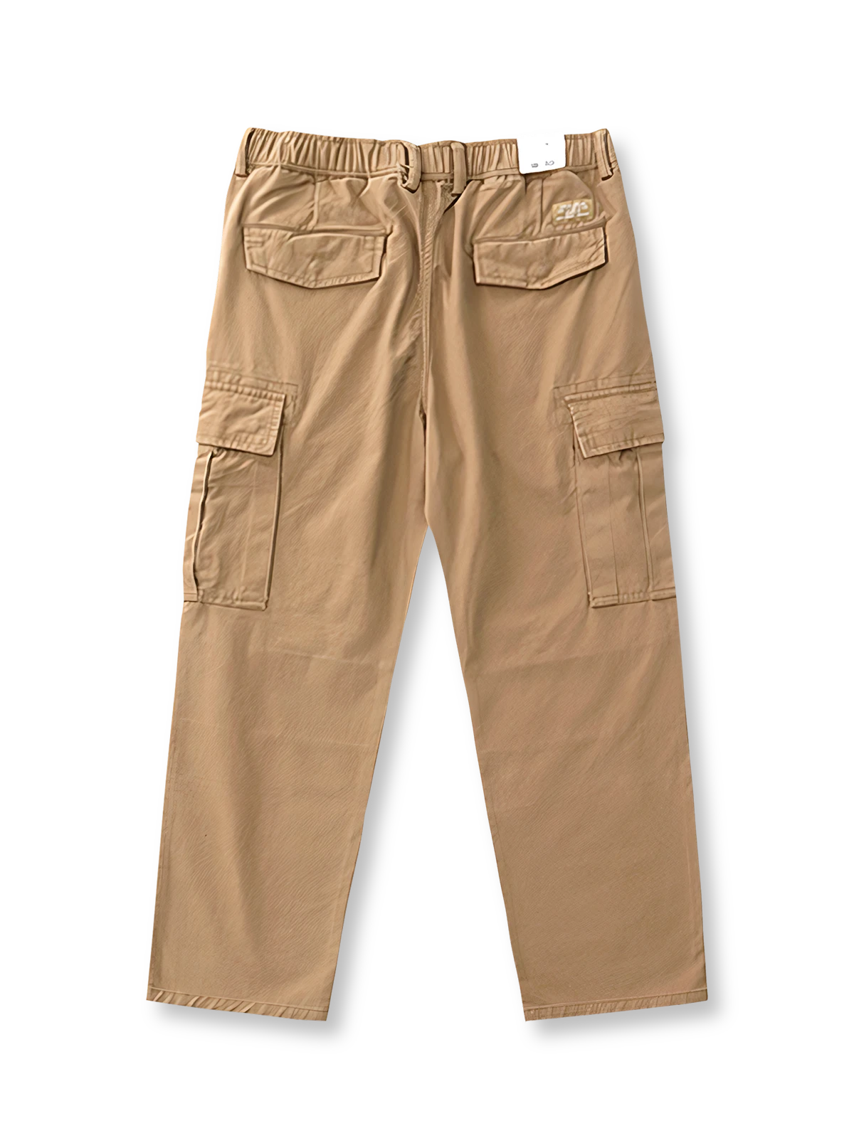 产品画像: ヴィンテージ風 厚手 アメリカンレトロ 六つポケット ウォッシュ カーゴパンツ 正面
詳細画像: カーゴポケット、ゴムウエスト、YKKジッパー ディテール