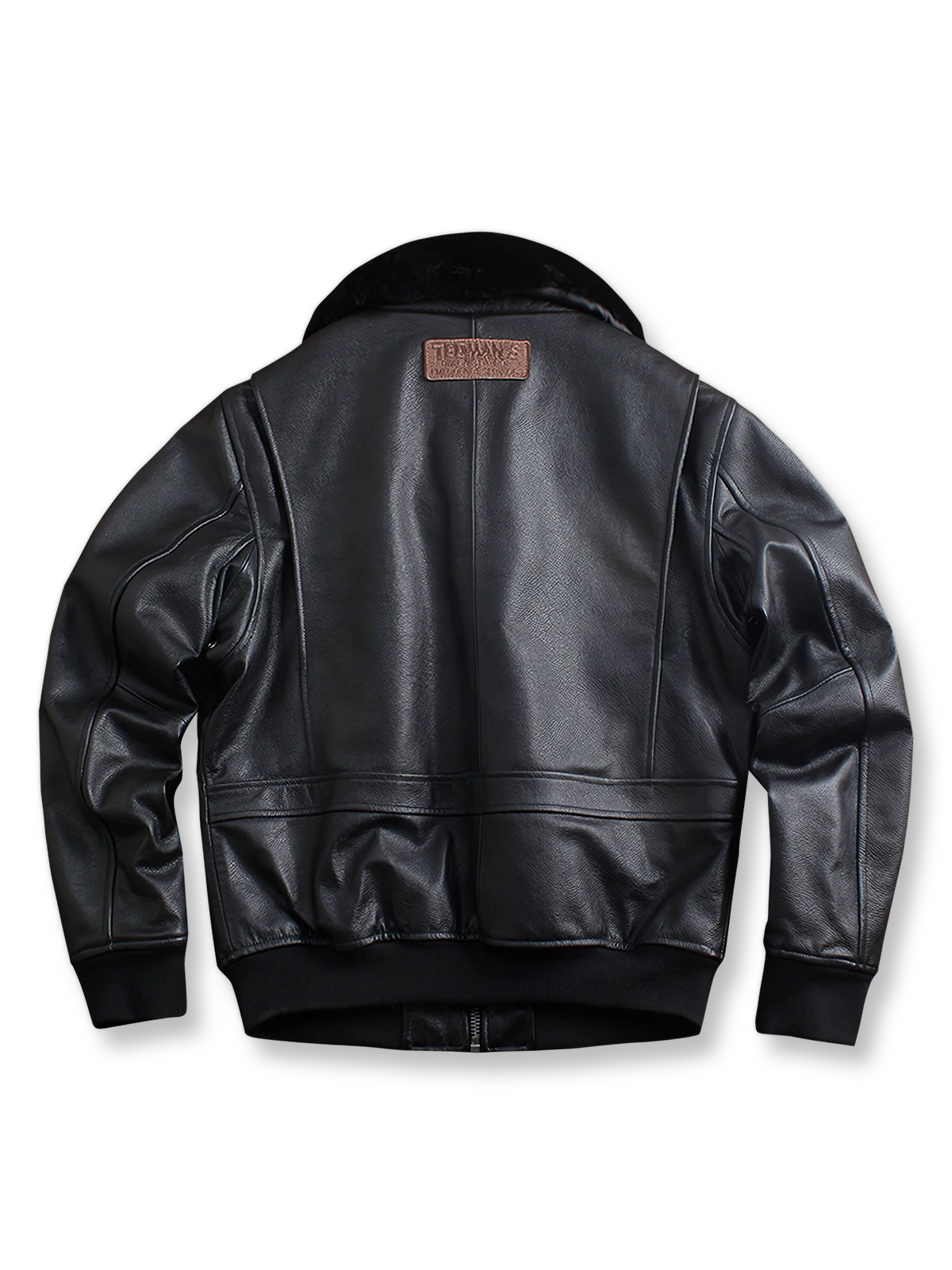 製品画像(Main Image): G1ムートン襟本革フライトジャケット、クラシックなムートン襟とワッペン付きデザイン、ヴィンテージミリタリースタイルジャケット、アメリカンヴィンテージジャケット、本革フライトジャケット
詳細画像(Zoom-In Image or Detail Image): G1ムートン襟フライトジャケットのディテール、精巧なワッペン、ムートン襟部分、ワッペン装飾のクローズアップ