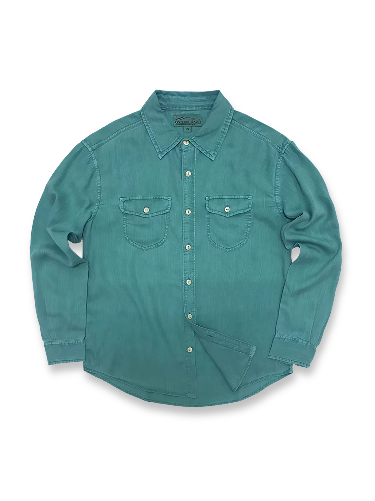 製品画像:
ライセール素材とヘリンボーン柄が特徴的な長袖シャツ。製品染めによりヴィンテージ感のある色調と柔らかな質感を実現。
詳細画像:
ヘリンボーン柄のディテールと製品染めの色調をアップで展示。ライセール素材の柔らかさと独特なデザインを強調。