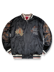 リバーシブル 刺繍 ベルベット スカジャン