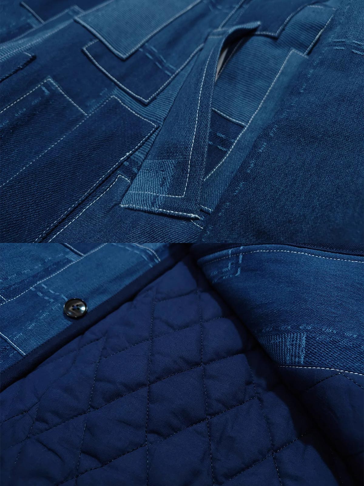 製品画像ALT代替テキスト
植物染めノーカラー中綿ジャケット、100%コットン素材とヴィンテージ風パッチワークが特徴のエコフレンドリーデザイン。
詳細画像ALT代替テキスト
手作りのパッチワークと刺繍ディテールが際立つノーカラー中綿ジャケット、自然なヴィンテージカラー。