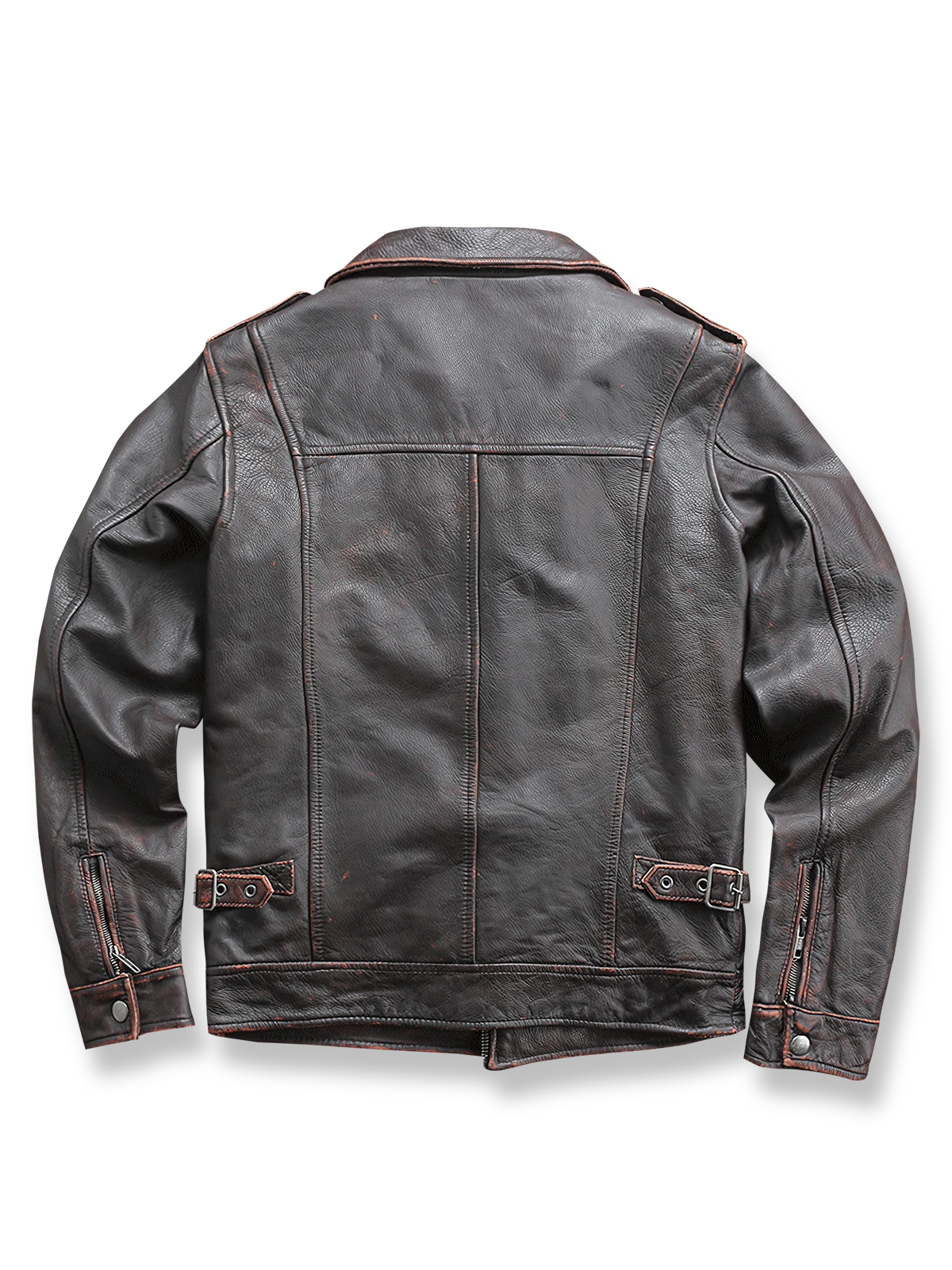 製品画像ALT代替テキスト
特級ソフトカウレザーを使用したヴィンテージ風M65レザーフィールドジャケット全体展示、クラシックなデザインと耐久性が特徴的
詳細画像ALT代替テキスト
M65フィールドジャケットのカウレザー質感、エッジ加工、マルチポケットと高密度刺繍の細部ディテール展示