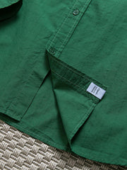 製品画像: 春秋シーズンに最適なコーマコットン製格子織り長袖シャツ全体画像|リラックスフィットで快適なカジュアルスタイル
詳細画像: コーマコットン素材の格子織りディテール|春秋のカジュアルコーディネートに最適な品質感