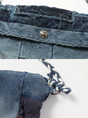 製品画像:
インディゴ古布パッチワーク クロスボディバッグ 刺子生地 レトロデザイン 手工芸バッグ全体画像
詳細画像:
道化師風スナップボタン パッチワークデザイン 刺子細部 クロスボディバッグのディテール画像