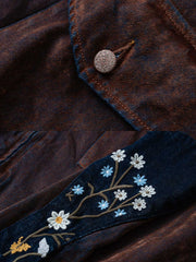 製品画像
レトロウォッシュ加工を施したワークジャケット。刺繍ディテールと多ポケットデザインが特徴的で、100%コットン素材を使用したアメリカンレトロスタイルのジャケット。
詳細画像
袖口の水滴刺繍パッチとフラップポケットデザインが特徴的なレトロウォッシュ加工ワークジャケットのディテール。