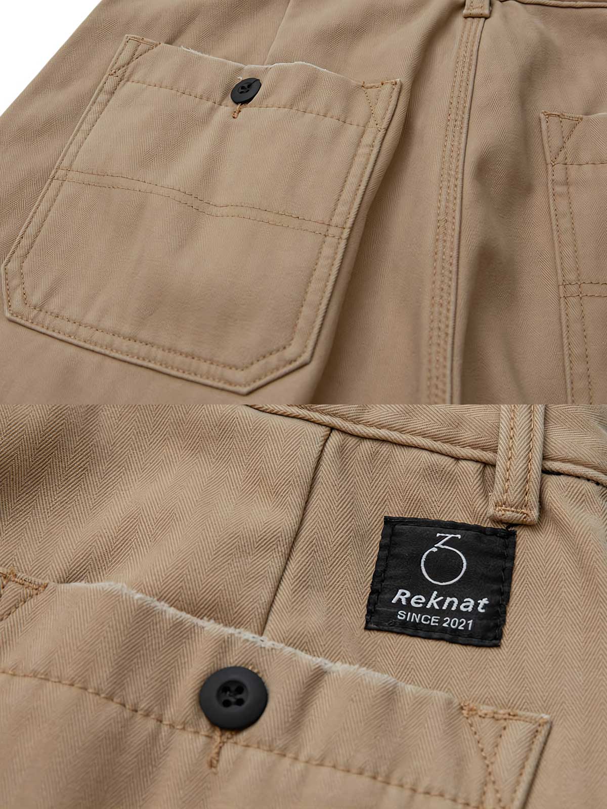 製品画像
ワイドレッグデザインの厚手ヘリンボーン生地ワークパンツ。カジュアルでリラックスしたシルエットが秋冬のコーディネートに最適で、実用的なポケットとドローストリングデザインが特徴です。
詳細画像
厚手のヘリンボーン生地で作られたワークパンツのディテール。ドローストリングとクラシックなワークスタイルのポケットがしっかりと機能性とデザイン性を兼ね備えています。