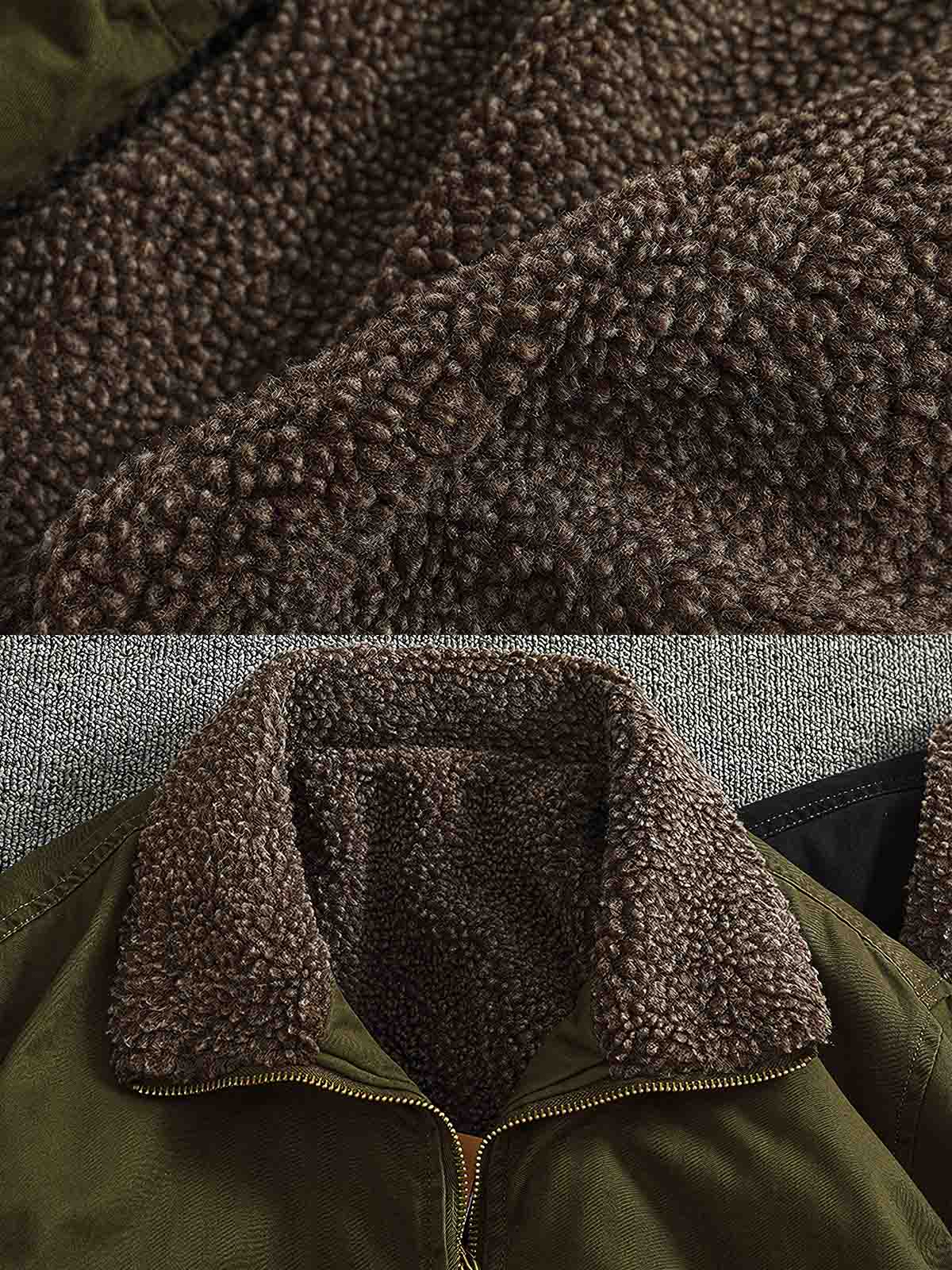 製品画像: 裏起毛厚手フライトジャケットの正面展示画像、アメカジスタイルでデザインされた高密度コットン生地と優れた保温性を提供するジャケット。
詳細画像: フライトジャケットの袖口と裾の高密度リブデザインのディテール、裏起毛で暖かさを強化し、立体感のあるシルエットを演出。