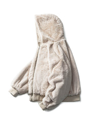 製品画像:
リバーシブルラムスキンフード付き厚手中綿ジャケット、正面展示画像、シンプルなポリエステル外層とラムスキン裏地のリバーシブルデザイン、保温性と耐久性を強調、冬の通勤やアウトドアに最適
詳細画像:
ラムスキン裏地の柔らかな質感とポリエステル外層の防風性を示すディテール画像、調節可能な袖口とフード付きデザインで機能性アップ