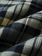 製品画像:
レトロなチェック柄フランネル中綿シャツ、柔らかなフランネル素材と保温性のある中綿裏地、ゆったりシルエットで快適さとスタイルを兼ね備えたデザイン、秋冬のカジュアルシーンに最適
詳細画像:
チェック柄の切り替えとシンプルな襟デザインのディテール、柔らかく快適なフランネル素材と中綿で保温性を提供、リラックスしたカジュアルな雰囲気