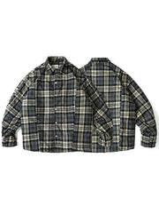 製品画像:
レトロなチェック柄フランネル中綿シャツ、柔らかなフランネル素材と保温性のある中綿裏地、ゆったりシルエットで快適さとスタイルを兼ね備えたデザイン、秋冬のカジュアルシーンに最適
詳細画像:
チェック柄の切り替えとシンプルな襟デザインのディテール、柔らかく快適なフランネル素材と中綿で保温性を提供、リラックスしたカジュアルな雰囲気