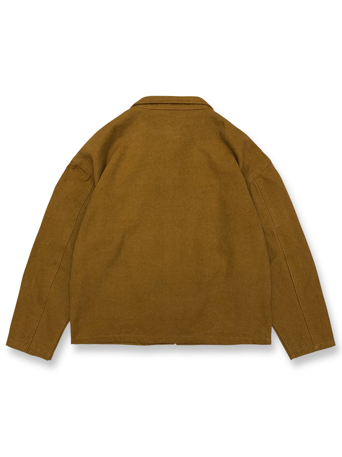 製品画像: 厚手で丈夫な100%コットンキャンバス素材を使用したワークジャケット。ドロップショルダーとルーズフィットデザインが特徴で、実用性とレトロなワークスタイルを演出。
詳細画像: クラシックなダブルパッチポケットデザインが特徴。厚手キャンバス素材で耐久性があり、カジュアルなコーディネートにも最適な一着。