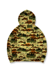 製品画像: 民族風花柄デザインのフリースフード付きパーカー。柔らかく保温性に優れた生地が秋冬にぴったり。ゆったりとしたシルエットで快適な着心地。
詳細画像: 中厚のポリエステル素材を使用し、防風性と保温性を兼ね備えたフリースパーカー。レトロな民族風デザインとフード付きの実用性を提供。