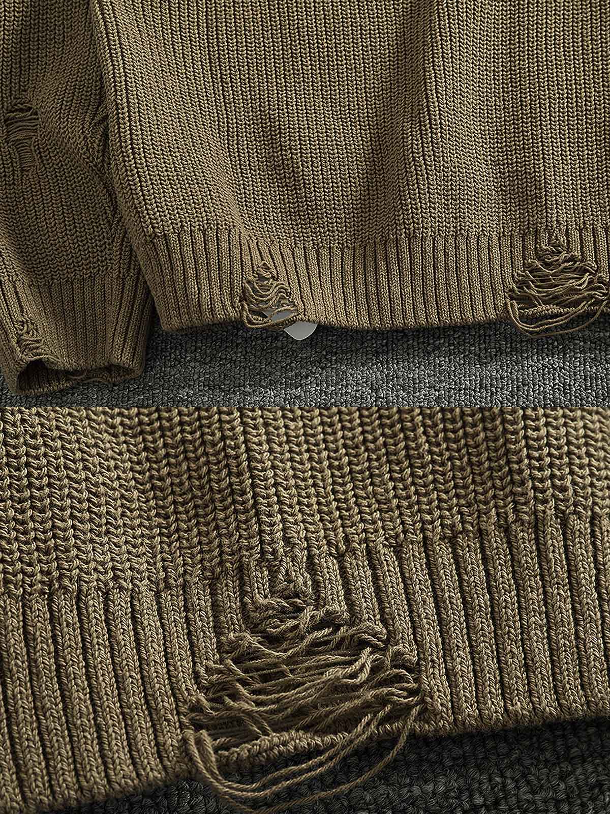 製品画像
「Vネックカーディガンセーター、ダメージ加工でヴィンテージ感を演出、厚手の柔らかなコットン素材が快適な着心地を提供」
詳細画像
「Vネックデザインがシンプルで上品、ダメージ加工による独自の風合い、前面の2つのポケットがデザインと実用性を両立」