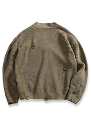 製品画像
「Vネックカーディガンセーター、ダメージ加工でヴィンテージ感を演出、厚手の柔らかなコットン素材が快適な着心地を提供」
詳細画像
「Vネックデザインがシンプルで上品、ダメージ加工による独自の風合い、前面の2つのポケットがデザインと実用性を両立」