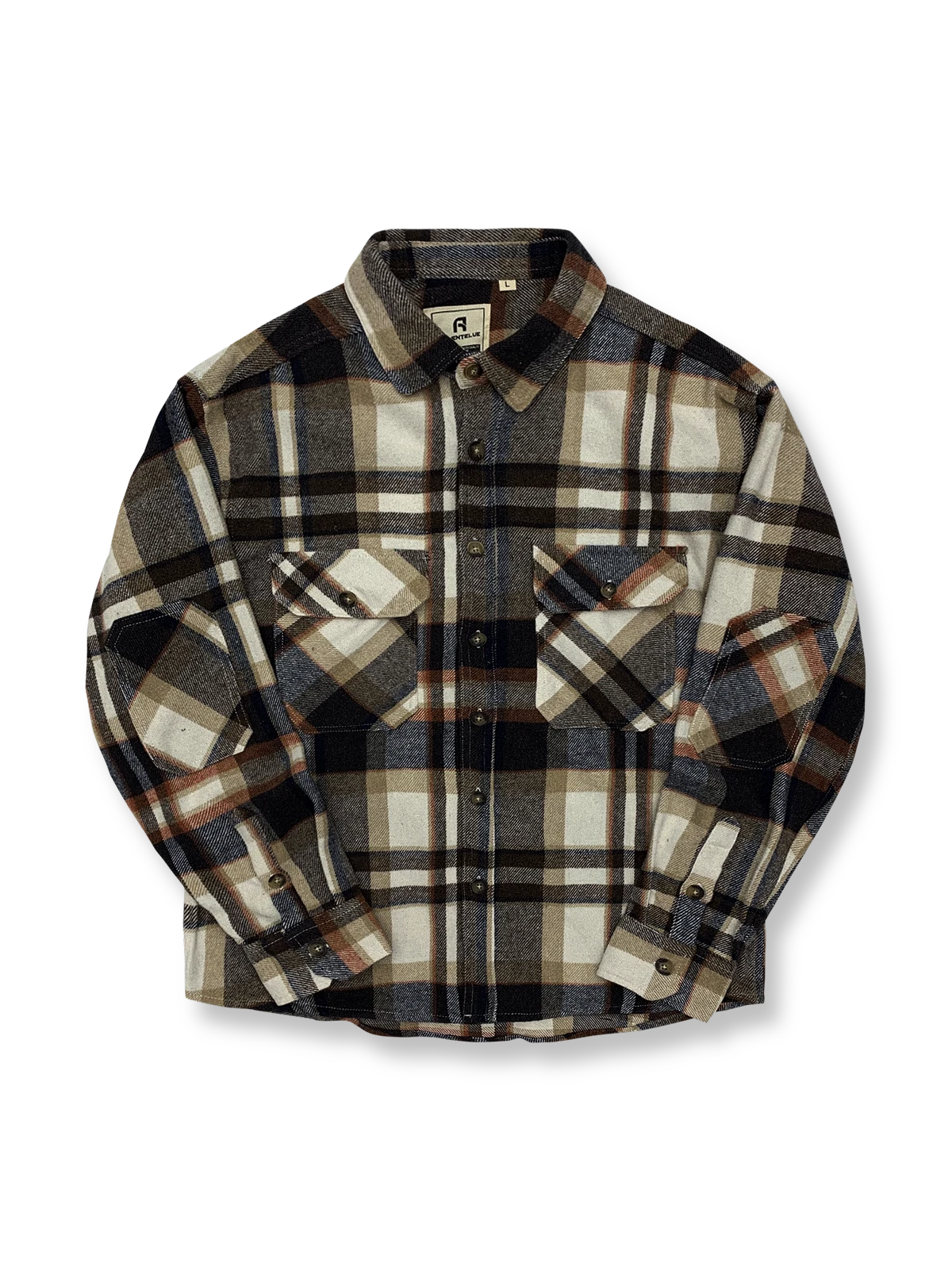 製品画像
「チェック柄フランネルシャツジャケット、起毛加工を施した厚手コットン素材で、秋冬シーズンに最適なヴィンテージ感のあるデザイン」
詳細画像
「柔らかな質感の厚手コットン、ダブルポケットと肘部分のパッチデザインが特徴。水洗いとソフト加工で快適な着心地と優れた保温性」