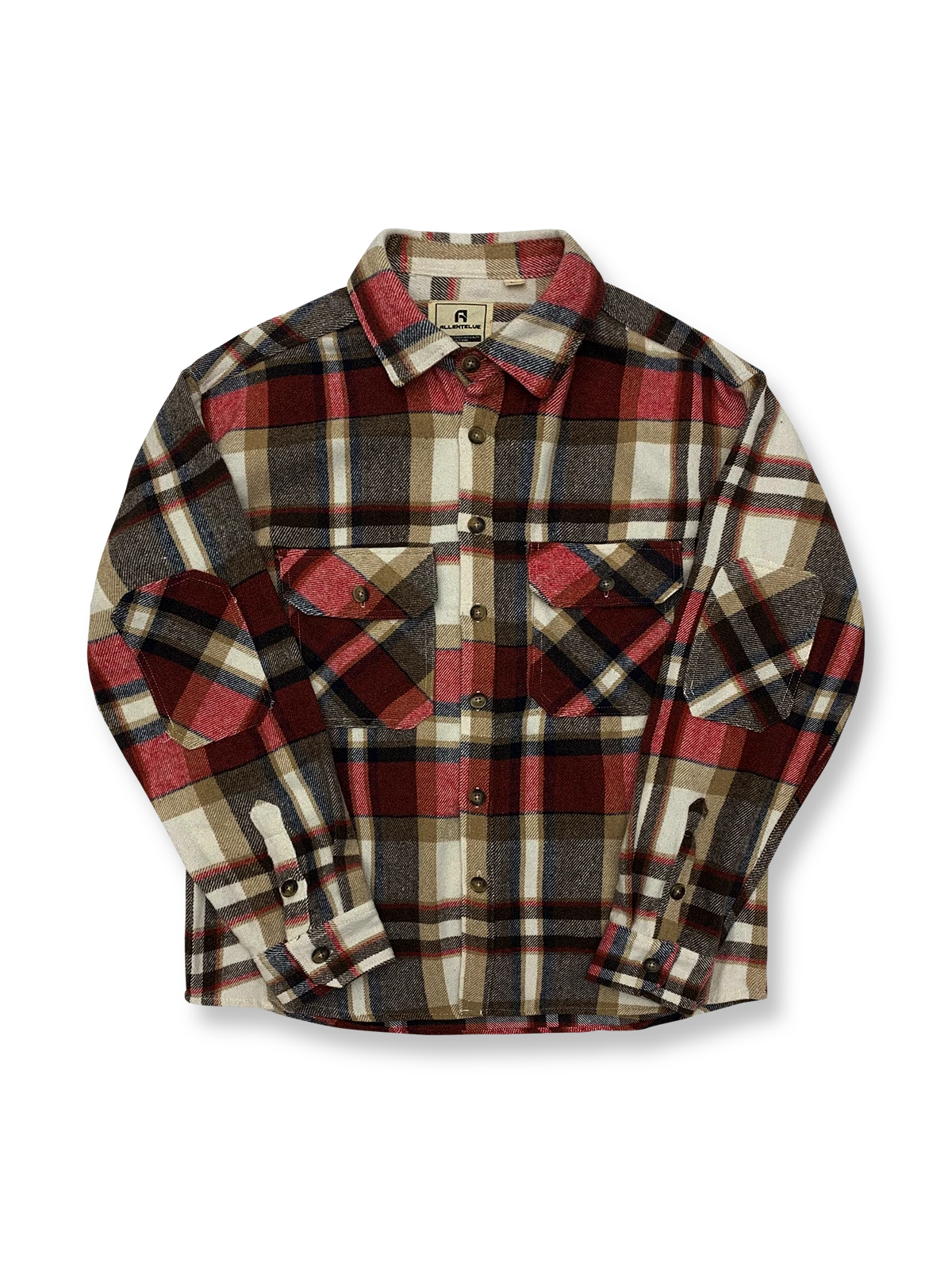 製品画像
「チェック柄フランネルシャツジャケット、起毛加工を施した厚手コットン素材で、秋冬シーズンに最適なヴィンテージ感のあるデザイン」
詳細画像
「柔らかな質感の厚手コットン、ダブルポケットと肘部分のパッチデザインが特徴。水洗いとソフト加工で快適な着心地と優れた保温性」