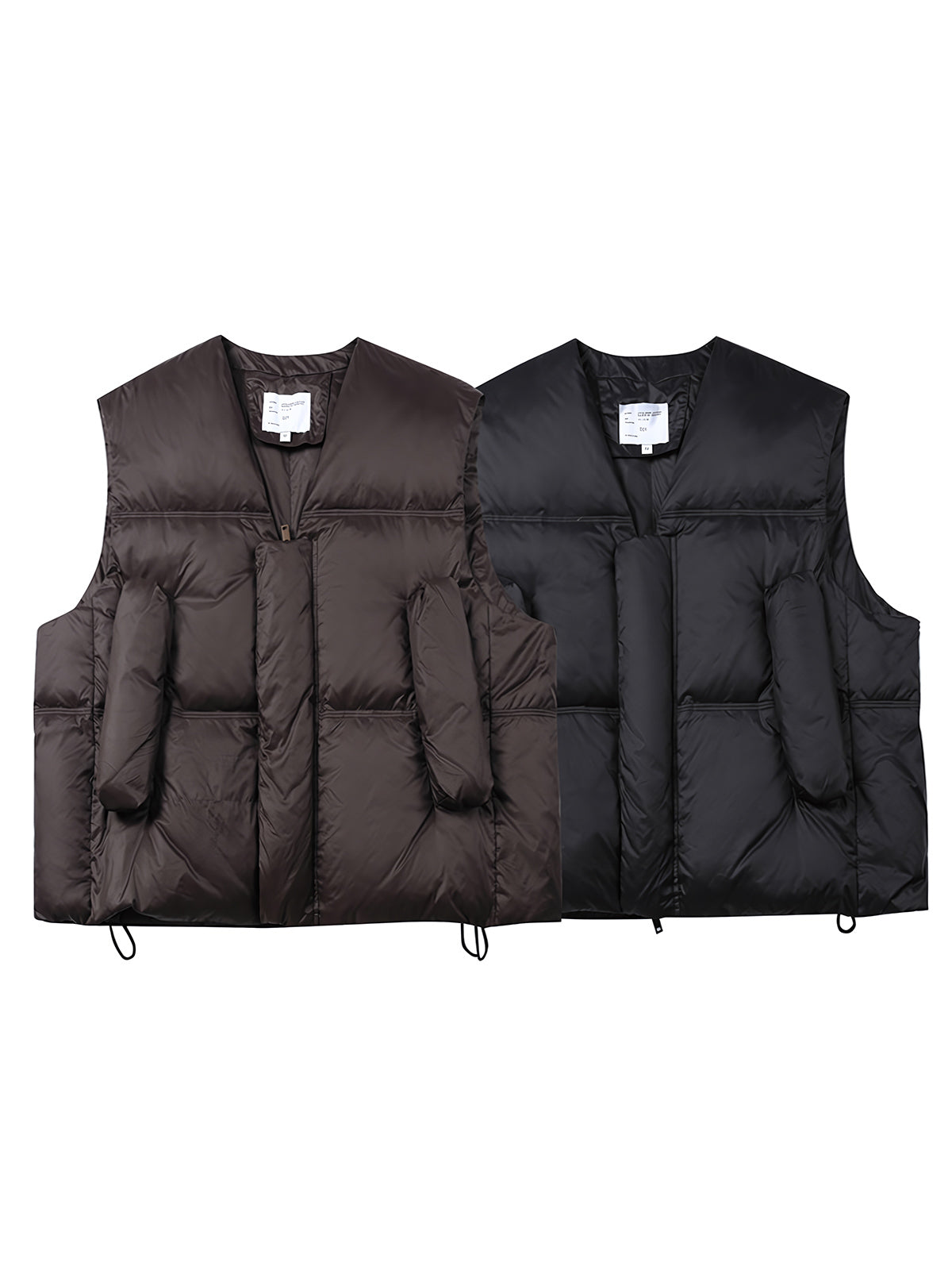 製品画像
シンプルなデザインと実用的な機能を兼ね備えたショート丈Vネック中綿ベスト。ゆったりとしたシルエットでレイヤードスタイルが楽しめ、冬の暖かさを提供。大容量のポケットと調整可能なドローストリングが実用性を高めます。
詳細画像
Vネックデザインで首周りの動きを制限せず、快適な着心地を実現。大容量のポケットで日常的な収納が可能、裾のドローストリングでフィット感を調整できます。シンプルなラインと現代的なデザインが魅力。