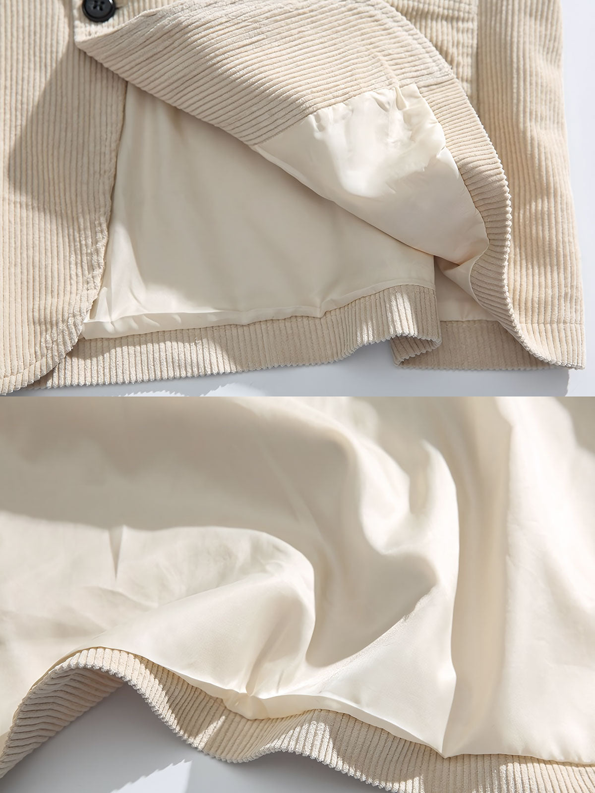 製品画像
多ポケットコーデュロイカジュアルスーツ 100%コットンのコーデュロイ素材を使用し、カジュアルさとエレガンスを兼ね備えた万能アイテム。ポケットデザインが機能性を...
詳細画像
多ポケットコーデュロイカジュアルスーツのディテール しっかりとしたコーデュロイ素材、エレガントな仕立て、実用的なポケットデザインが特徴。