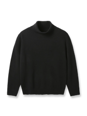 製品画像
タートルネックカシミヤセーター 柔らかくふわっとした触感、優れた保温性を兼ね備えた軽量で快適なカシミヤセーター。
素材の90.2%はカシミヤを使用し、肌触りが良く、寒い季節にもぴったりです。シンプルで上品なデザインが特徴。
詳細画像
タートルネックカシミヤセーターのネック部分と袖口のディテール画像。
柔らかなカシミヤ素材と、精緻な仕立てで作られたネックラインと袖口部分が特徴です。