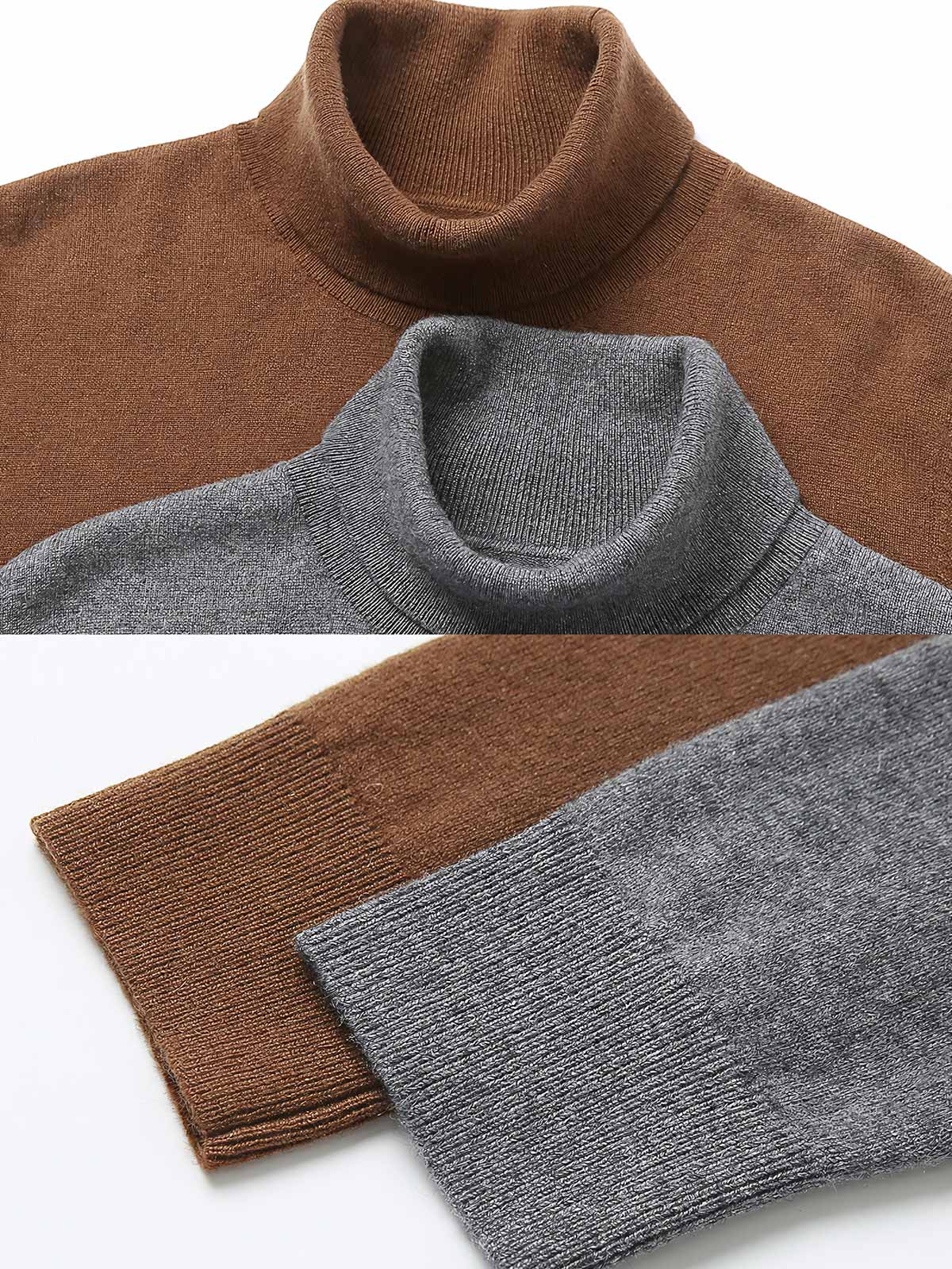 製品画像
タートルネックカシミヤセーター 柔らかくふわっとした触感、優れた保温性を兼ね備えた軽量で快適なカシミヤセーター。
素材の90.2%はカシミヤを使用し、肌触りが良く、寒い季節にもぴったりです。シンプルで上品なデザインが特徴。
詳細画像
タートルネックカシミヤセーターのネック部分と袖口のディテール画像。
柔らかなカシミヤ素材と、精緻な仕立てで作られたネックラインと袖口部分が特徴です。