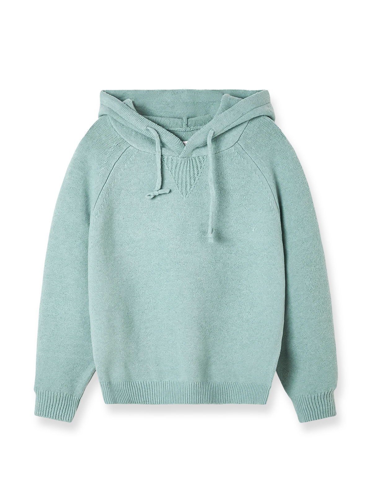 製品画像
ウール混紡フード付きニットセーター全体図。シンプルなフードデザインと厚みのある5ゲージ編みが特徴で、起毛加工により柔らかな肌触りを実現した中厚ニットセーター。ブルー、コーヒー、グレー、グリーンの4色展開。
詳細画像
裾のリブ編みデザイン、袖口の耐久性強化ディテール、フードのドローストリング仕様、起毛加工が施された高品質なウール混紡素材、5ゲージ9本取り編みの質感特写。