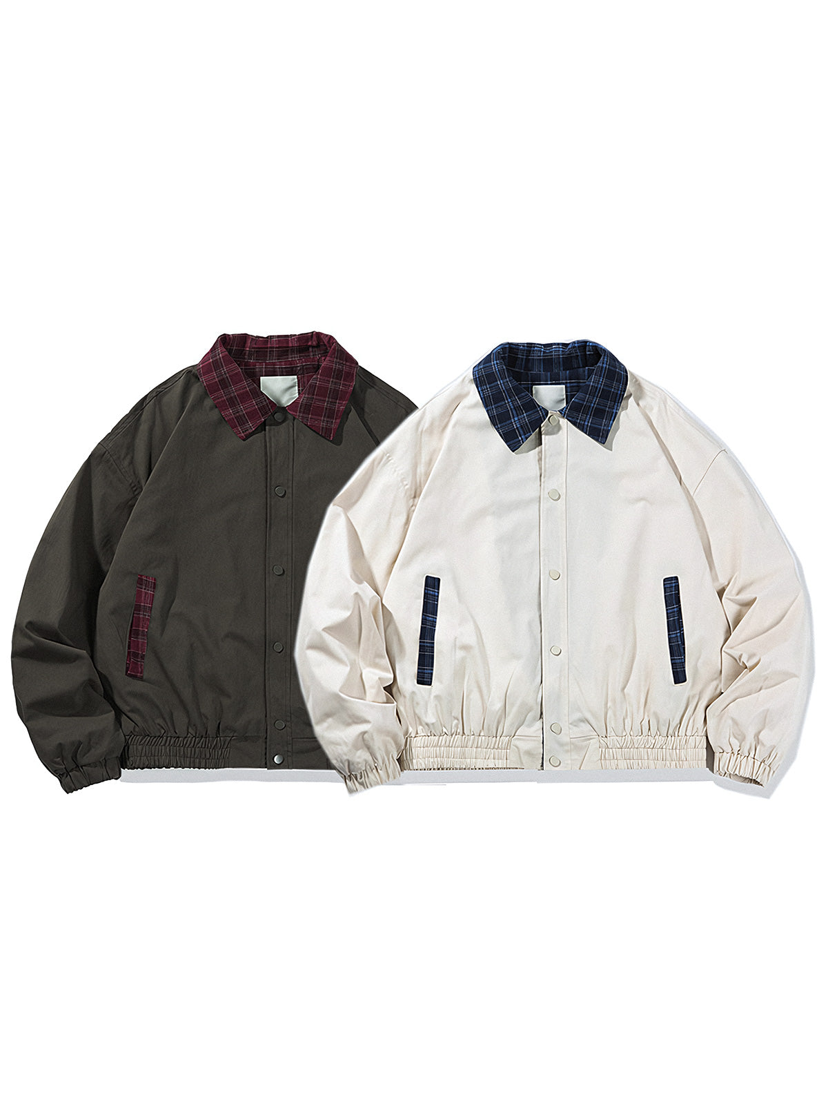 製品画像
「クラシックなパッチワークチェック柄とルーズフィットシルエットが特徴のジャケット全体写真。100%コットン素材で快適さとレトロなスタイルを両立した秋冬のマストアイテム。」
詳細画像
「パッチワークチェック柄デザインが際立つ襟やポケット部分のディテール写真。柔らかく耐久性のある100%コットン素材が使用されたジャケットの特徴を強調した詳細画像。」