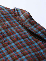 製品画像
「イギリス風チェック柄とシンプルな無地のリバーシブルデザインを特徴とする中綿ジャケット。100%コットン素材を使用し、軽量で暖かい秋冬用万能アウターの正面全体図」
詳細画像
「クラシックなイギリス風チェック柄とシンプルな無地デザインを両立したリバーシブル仕様のディテールクローズアップ。キルティング加工と袖口のゴム仕様が保温性と快適性を強化」