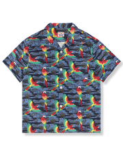 島風オウム柄 アロハシャツ