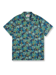 ヤシの木柄 半袖シャツ