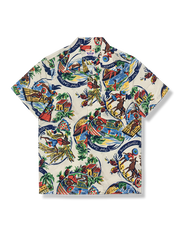 グラフィティ風アロハシャツ