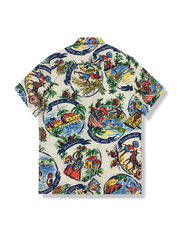 グラフィティ風アロハシャツ