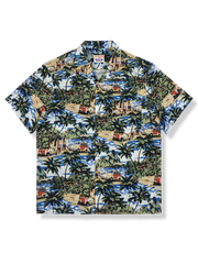 岛風ココナッツアイランド柄 アロハシャツ