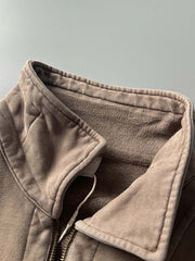 ウォッシュドハーフジップスウェット