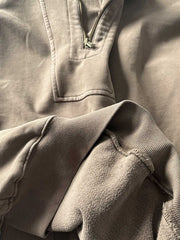 ウォッシュドハーフジップスウェット