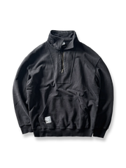 重量感のあるウォッシュドアメリカンヴィンテージハーフジップスウェットの全体図