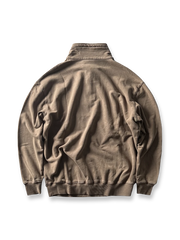 ウォッシュドハーフジップスウェット