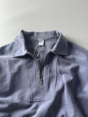 ウォッシュドハーフジップスウェット