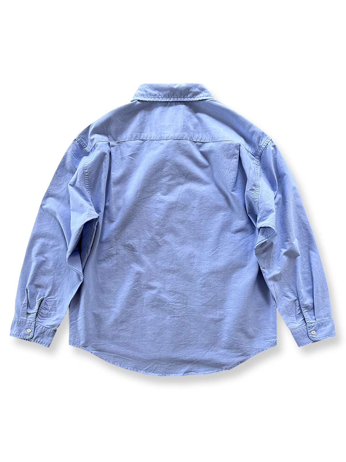 ルーズフィットのオックスフォードツイルワークシャツ全体図