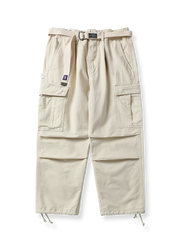 多機能ポケットとワイドレッグのワークデニムパンツ全体図