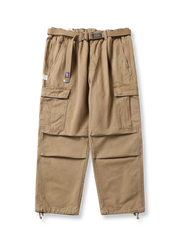 多機能ポケットとワイドレッグのワークデニムパンツ全体図