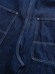 ヴィンテージ加工デニムオーバーオール