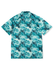 PLAME AUBE|ペイズリー柄 ブルーアロハシャツ