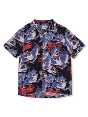 PLAME AUBE|青虎柄 黒色アロハシャツ