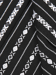 色織りトーテム ジャカード キューバカラーストライプ シャツ