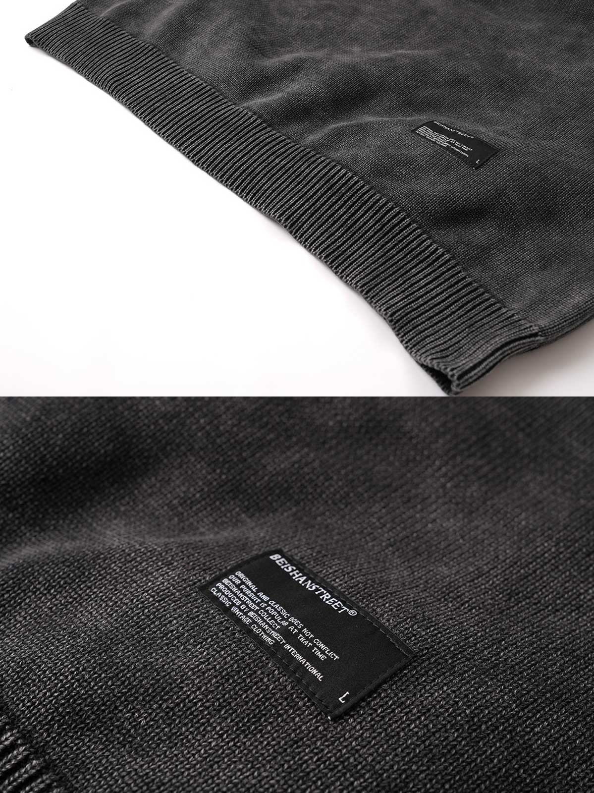 製品画像:
「バティック染め ウォッシュ加工 プルオーバーニットの正面全体展示図。コットン100%の柔らかな素材に独特なウォッシュ加工を施し、ヴィンテージ感と豊かなテクスチャを兼ね備えたデザインが特徴。」
詳細画像:
「バティック染めとウォッシュ加工による独特な表面テクスチャをクローズアップ。柔らかなコットン素材の質感とヴィンテージ感漂う加工のディテールが特徴。」