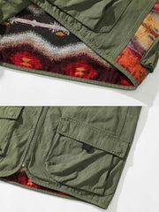 民族風 切り替え ワーク ベスト