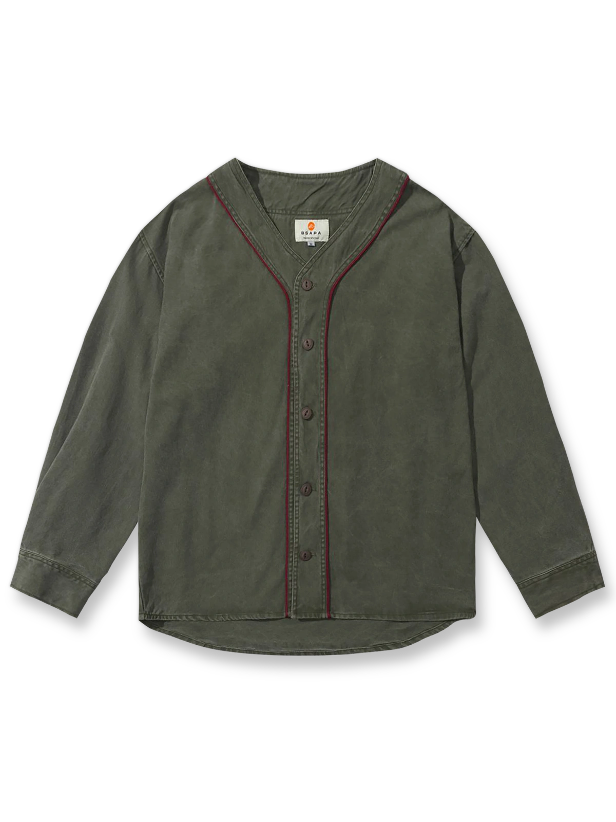 3色のヴィンテージ アメカジベースボールシャツの平置き画像