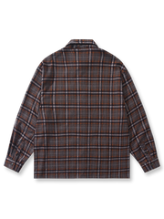 レトロチェックパッチ付き長袖シャツの全体表示