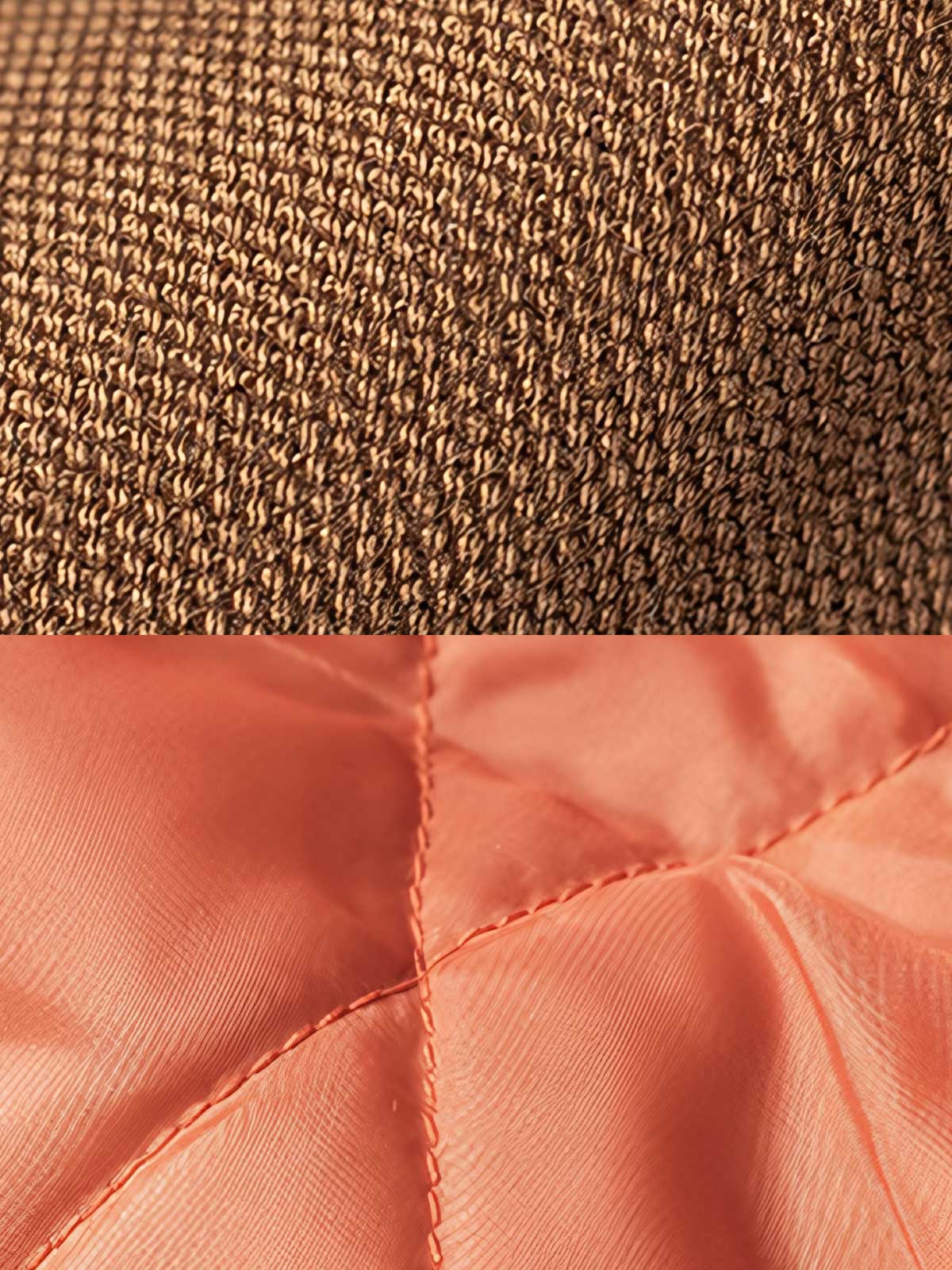 製品画像
デトロイトの1950年代ワーカーファッションにインスパイアされたオープンカラー キャンバス ショートジャケット全体画像。高密度コットンキャンバス素材とクラシックなデザインが特徴。
詳細画像
キルティング加工された裏地、柔らかなコーデュロイ素材の襟、斜め配置の大容量ポケットなど、機能性とデザイン性を両立したディテールのクローズアップ画像。